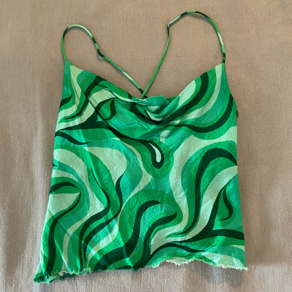 Green Zara Tank Top I’m size S